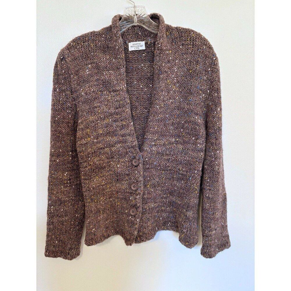 Smith Kollmar Vintage Hand Knit Sweater Cardigan English Country Grandma Medium